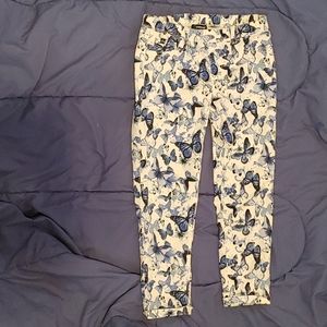 Jordache XL/XG (14-16) blue butterfly dropped pant